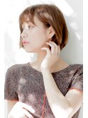 シルエットが優しいミニボブ[恵比寿駅/髪質改善]透明感カラー