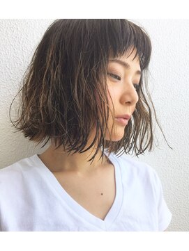 リシェル(RICHEL) 切りっ放し　アンニュイボブ×カーキアッシュ