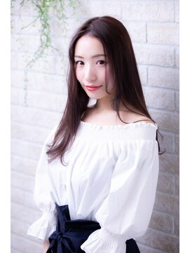 ヘアーアートシフォン 池袋西口店(Hair art chiffon) 伸ばしかけくせ毛風くびれセミディ無造作カールインナーカラー