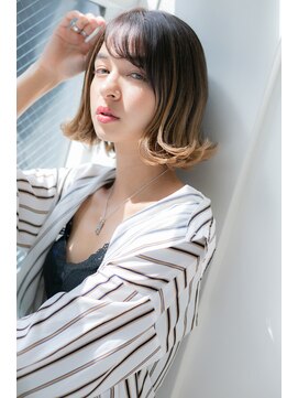 ジャストヘア ラポール 北久里浜店(just hair RAPPOR) 外ハネグラデーションカラー　エッジスタイル