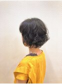 グラボブ/抜け感ヘア/無造作パーマ/黒髪/30代40代50代60代