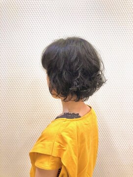 クオリス 上福岡店(QUALIS) グラボブ/抜け感ヘア/無造作パーマ/黒髪/30代40代50代60代