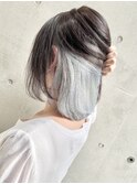 インナーカラー×ホワイトシルバー◎夏髪ハイトーン/20代/30代