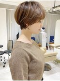 耳掛けショート/大人可愛い/ショートボブ/ハンサムショート/江角