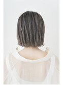 大人可愛いベビーバングショコラベージュボブ