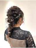 あみおろしヘアセット/結婚式/ヘアアレンジ/イベントスタイル