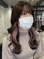 ムク 横浜店(muku)&nbsp;ダブルカラーピンクベージュベージュカラーケアブリーチレイヤー