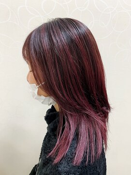 ヘアメイク マルナ 本店(HAIR MAKE MALUNA) 【MALUNA ペコ】絶対かわいいピンクバレイヤージュ