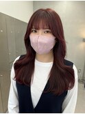 ヨシンモリ×カシスピンク　韓国風巻き髪