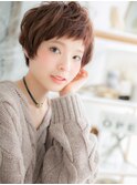 大人かわいいくすみピンクハンサムショートc5越谷20代30代40代