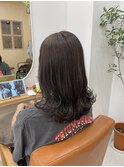 ソフトグレージュ×波ふわ巻き×外国人風