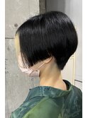 □ ハッシュカットグレージュデザインカラーツートンカラー