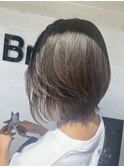 インナーカラー　オリーブアッシュ