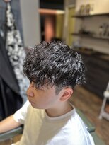 エクファフォーメン(EX-FA FOR MEN)&nbsp;ベリーショート/ダークアッシュ/ニュアンスパーマ/韓国マッシュ