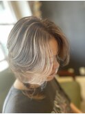 育てる白髪ぼかしハイライト
