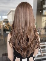 アース センター南店(HAIR&MAKE EARTH) 髪質改善ミルクティーベージュ大人可愛く上品なバレイヤージュ