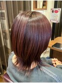 大人可愛い外ハネボブアッシュブラウン ネオウルフ20代30代