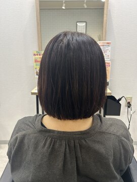 エルプラスヘアー 平尾店(L+hair) （40代）ナチュラルボブ【トリートメントでくせ毛改善】