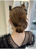 カチモリヘア/アップヘア/ローポニー/結婚式ヘアセット