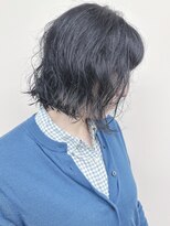 モリオ(morio)&nbsp;:肩上ボブディくせ毛カットニュアンスカールラフボブウェーブ