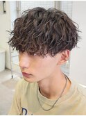 大分ツーブロック刈り上げマッシュツイストスパイラルパーマ