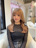 髪屋 紬 レイヤーカット /顔周りカット/ミルクティーベージュ