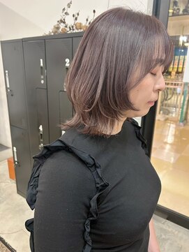 リンダ(LINDA) レイヤーカット/ラベンダー/艶カラー[札幌美容室LINDA]