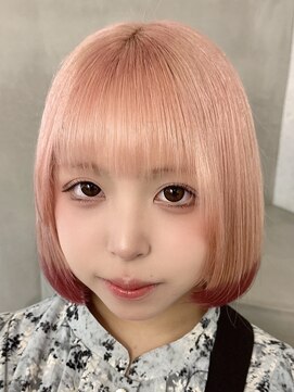 アドネ プライム(adne prime) ペールピンク/ホワイトピンク/裾カラー/デザインカラー