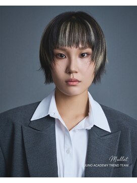 ジュノヘアージャパン 表参道(JUNO HAIR JAPAN) 韓国ヘア マレットヘア デザインカラー レイヤーボブ 前髪