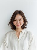レイヤーカット/イメチェン/外ハネボブ/美髪/ワイドバング/髪型