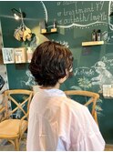 大人ナチュラルパーマショートスタイル