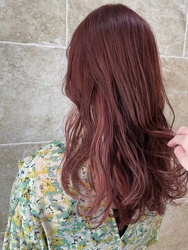 グリッター(GRITTERs) ブリーチハイライト×ピンクレッド