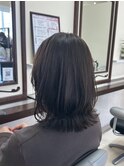着物ヘア/大人ガーリー/ダークアッシュ/似合わせカット/成田