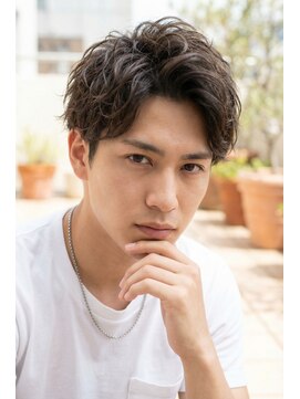 テラス 箕面萱野(Terrace) 流行 モテ髪 イケメン 束感 ナチュラル　アップバング