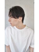 刈り上げないナチュラル大人スタイルセンターパートメンズヘア