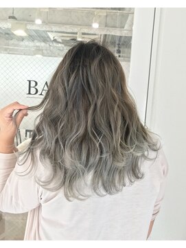 バンクスヘアー(BANK'S HAIR) ブルーホワイトベージュ×バレイヤージュ