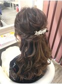 ねじねじハーフアップ