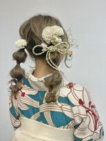 ベルクープス 天王寺店(Belle Coupes)&nbsp;【BelleCoupes】岡本真由美 卒業式着付けヘアセットツインお団子