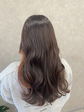 ラナヘアー(lana hair) インナーカラー×オレンジ