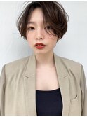 札幌ショート　大人かわいいハンサムショート　毛先パーマ