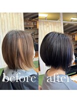 スミカ(sumica)&nbsp;#前下がりボブ #インナーカラー #インナーパープル
