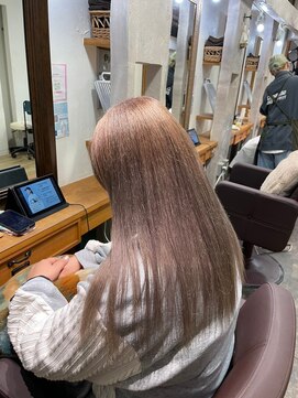 ロア 福岡天神本店(LORE) ダブルカラーベージュカラーケアブリーチカラーハイトーンカラー