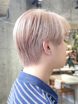 韓国風メンズメルクティーベージュダブルカラーハイトーンカラー