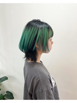 フラム(fulam) ショートウルフ×グリーンブラック