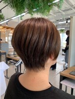 グランデュール 東静岡池田店(GRANDEUR)&nbsp;ミルクティーベージュダブルカラー白髪染めグレージュ40代ボブ