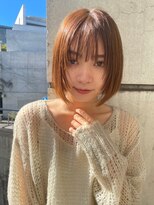 ルミ 上大岡店(Lumi)&nbsp;顔型別ヘアスタイル特集/チェリーブラウン/ボブカット