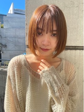 ルミ 上大岡店(Lumi) 顔型別ヘアスタイル特集/チェリーブラウン/ボブカット