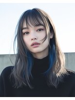 トワ 仙台店(toi)&nbsp;【韓国・レイヤー】インナーカラーブルー