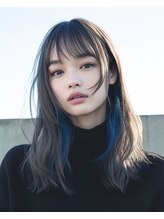 トワ 仙台店(toi) 【韓国・レイヤー】インナーカラーブルー