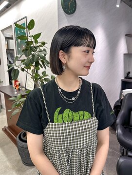 トーン(tone) 黒髪プレイングカラー×ボブ